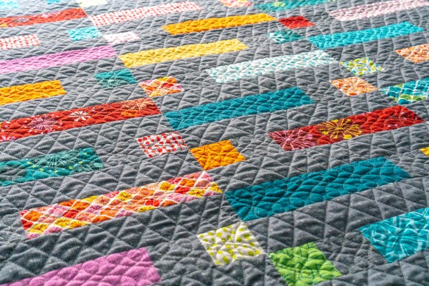 Machine Quilting detail on Dot n Dash