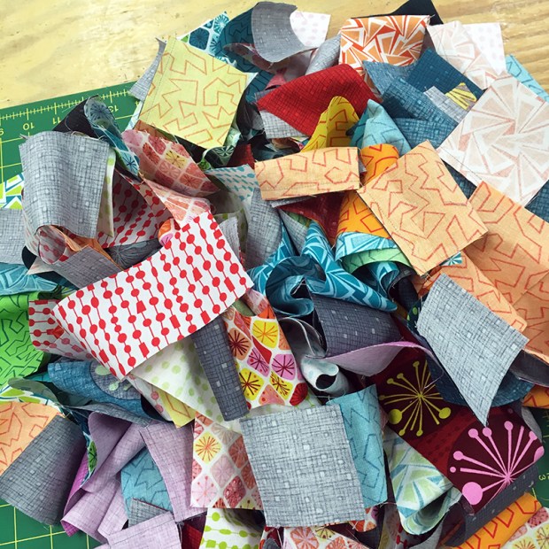 Dot n Dash sewing in progress