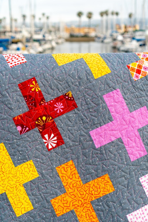 Free Motion Quilting on Surplus Strips Warm