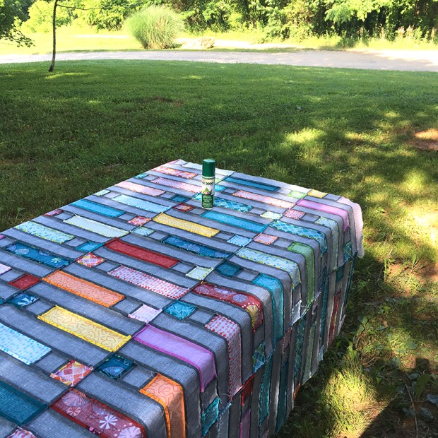 Spray Basting the Quilt