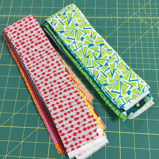 Strips of Fandangle Fabric