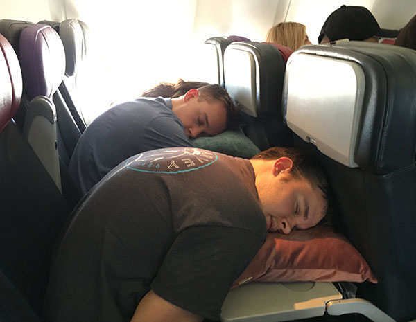 Sleeping on the Plane