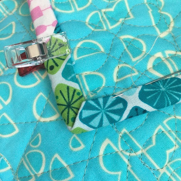 Hand stitched binding