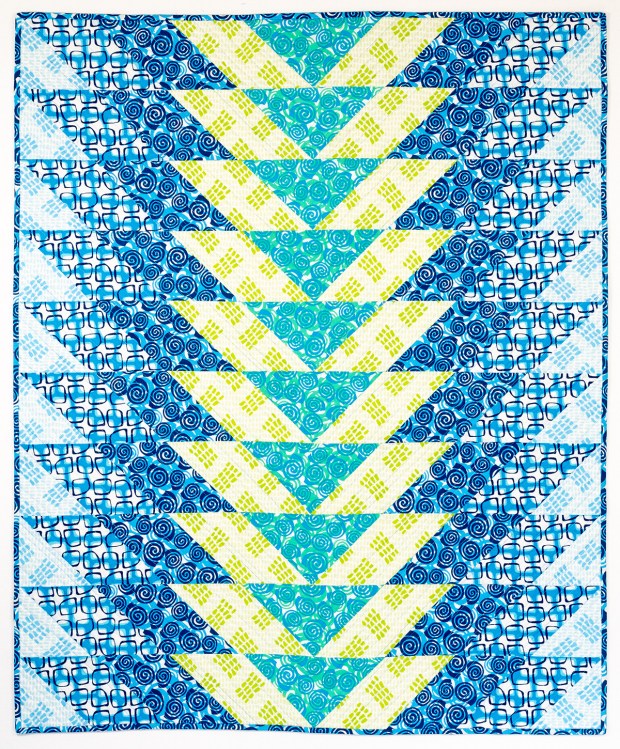 Geese in the Garden quilt pattern featuring Abstract Garden