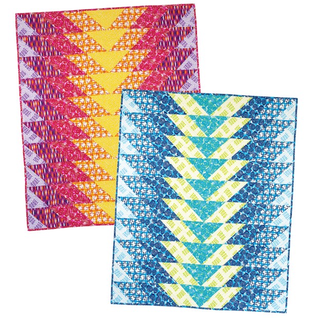 Geese in the Garden with Abstract Garden fabric