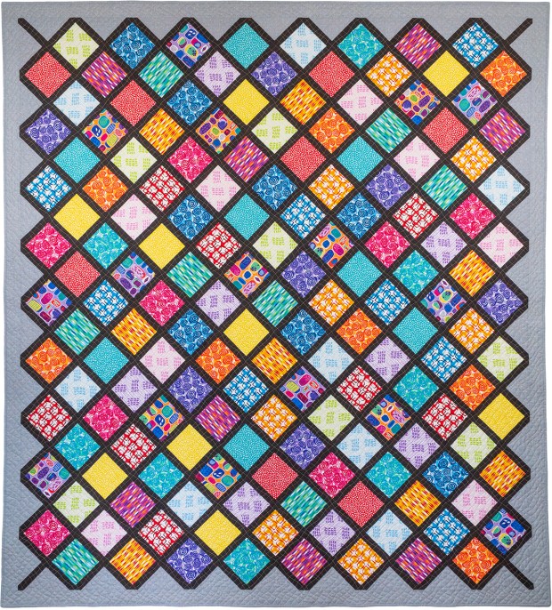 LatticeWork Quilt Made from Abstract Garden