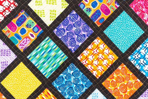 Latticework quilting detail