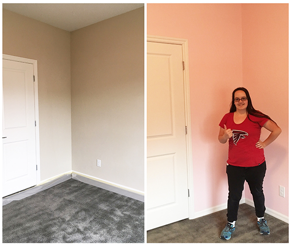 Painting before and after