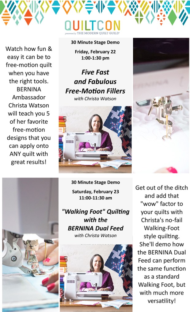 BERNINA demos at QuiltCon