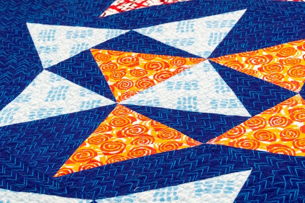 Blooming Wallflowers quilting detail