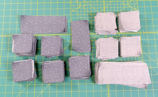 Fandangle Gray Confetti Crosshatch by Christa Watson for Benartex