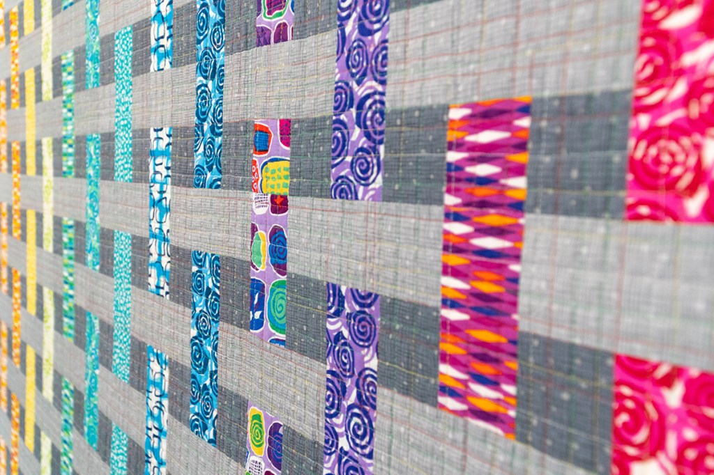 Machine Quilting Random Crosshatch