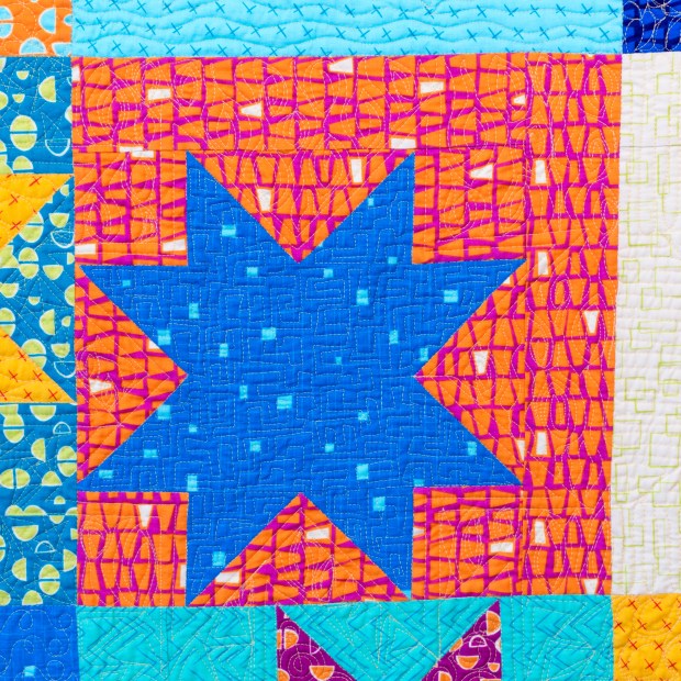 free-motion quilting on starstruck