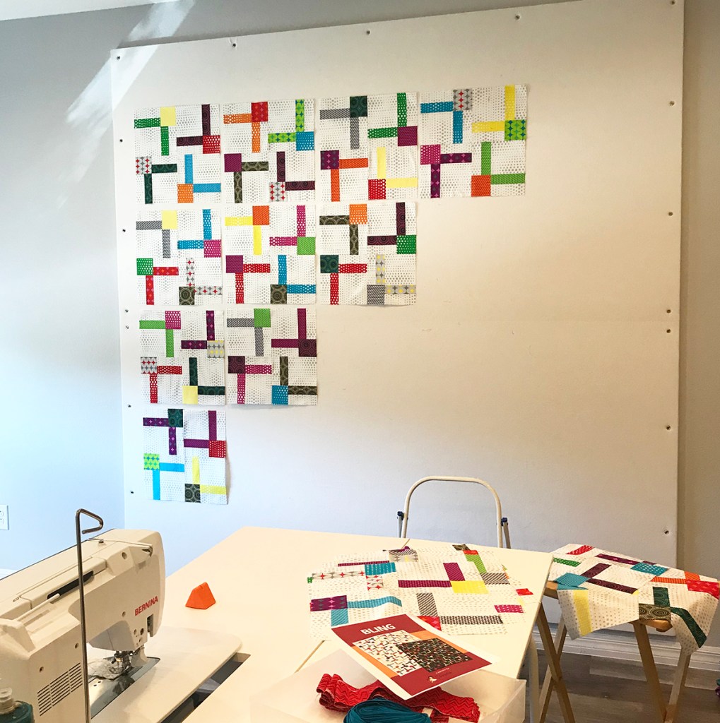 Quilt in Progress on Design Wall