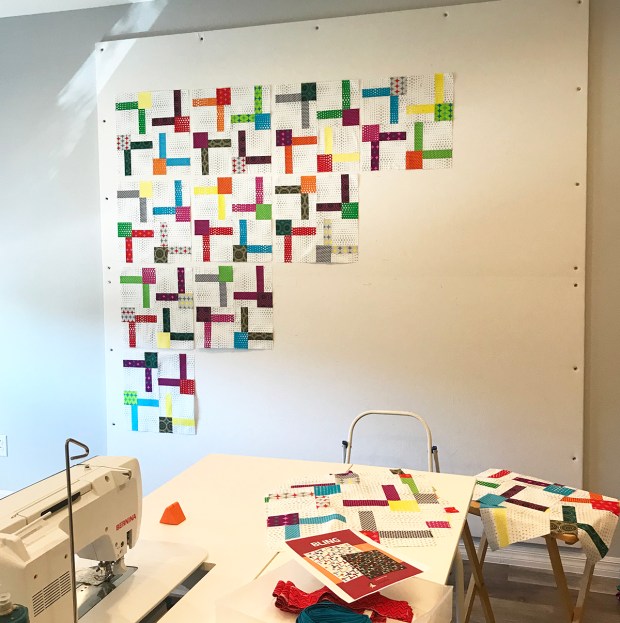 Quilt in Progress on Design Wall