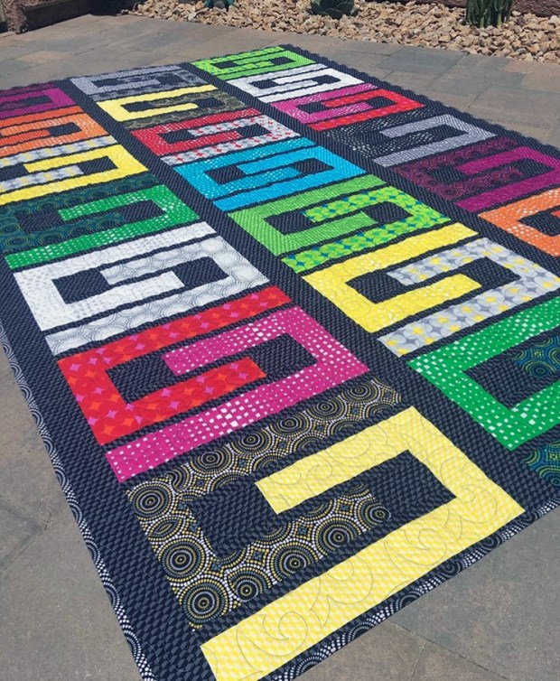 Colour Maze Quilt using Geo Pop