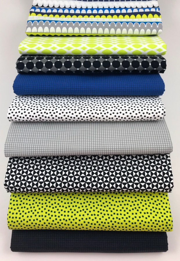 Gridwork Citron by Christa Watson for Benartex