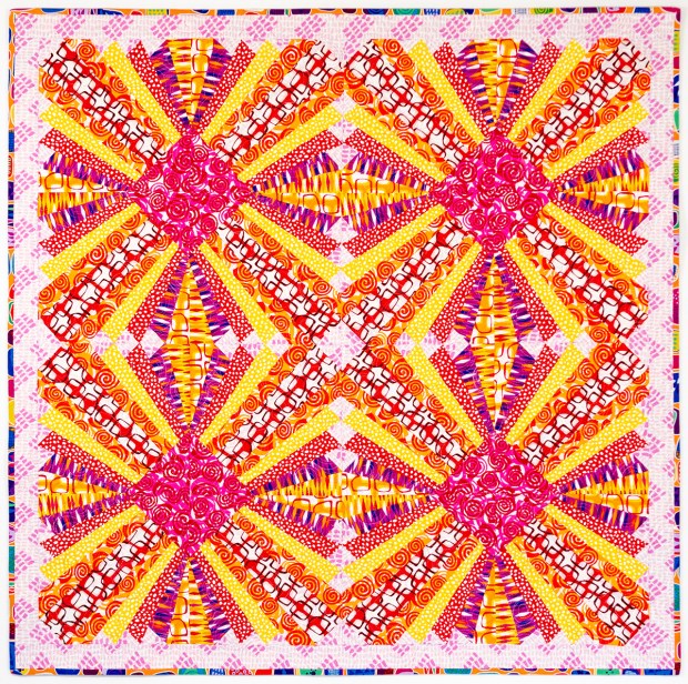 Pieced Primrose Abstract Garden Warm