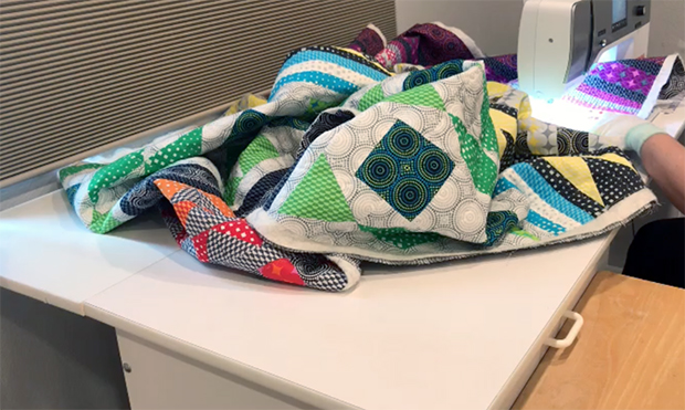 Machine Quiltin Scrunching and Smooshing