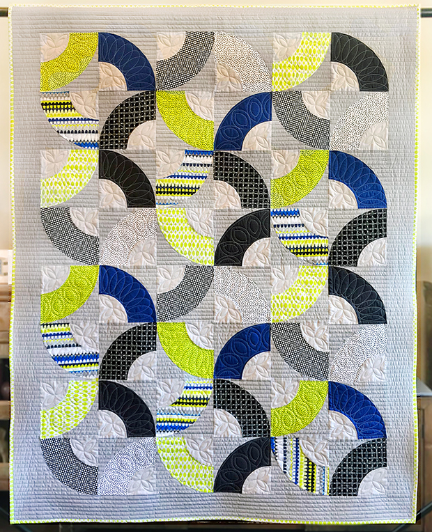 Why Knot by Heather Black, Gridwork fabric by Christa Watson