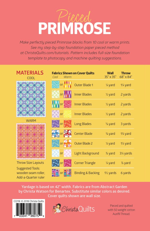 Pieced Primrose Pattern