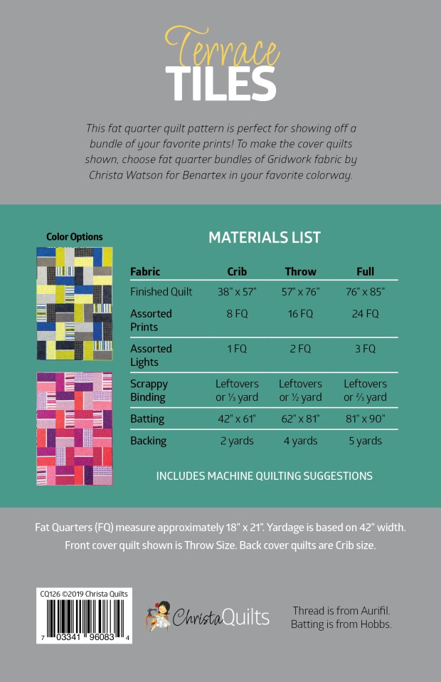 Terrace Tiles pattern back cover