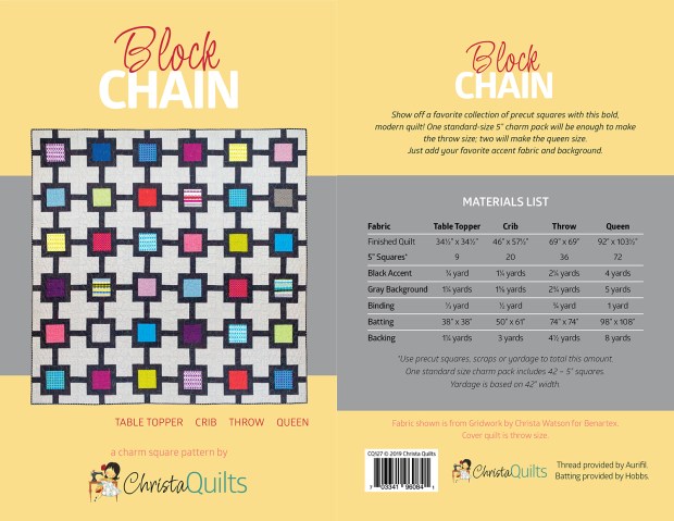 Block Chain quilt pattern
