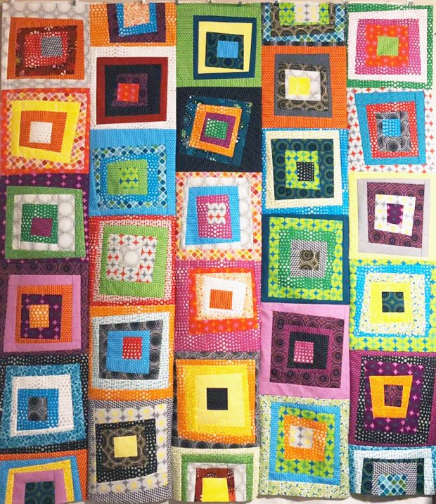 Laina Lindsey's Modern Logs Quilt Top