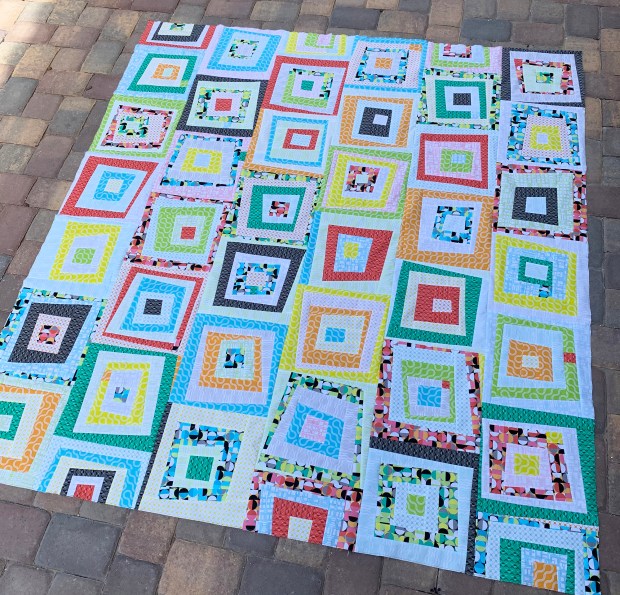 Modern Logs Quilt Top